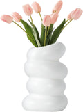 Vasen Deko Blumenvase Weiß Spiralvasen