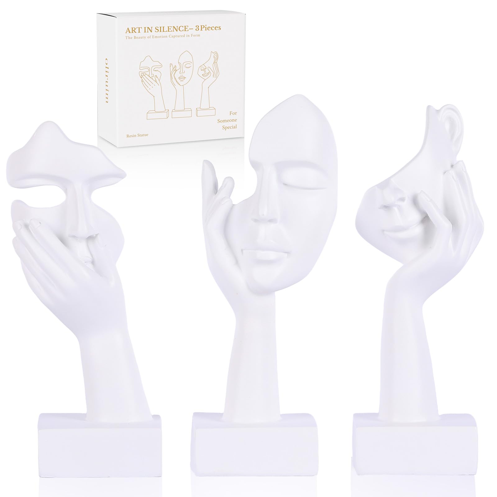 Schwarze Heimdekoration Akzentkunst Frau Gesicht Statue Sammlerstück