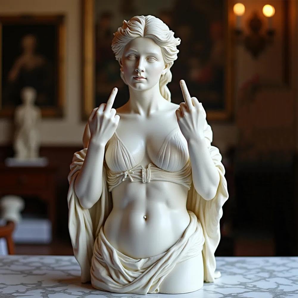 Venus mit Haltung Statue – Unverblümter Mittelfinger