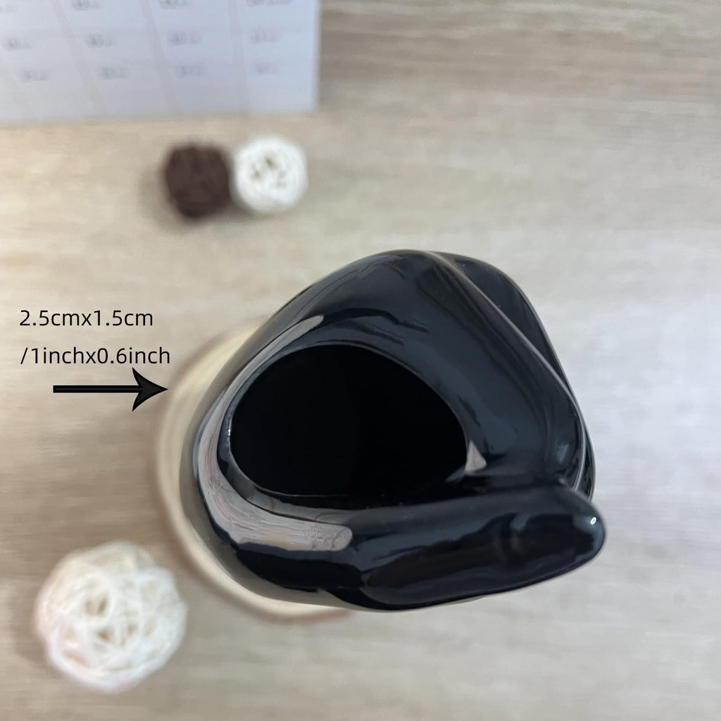 Moderne Dekorative Keramik-Körpervase, 23,5 cm Höhe, Handgeformt