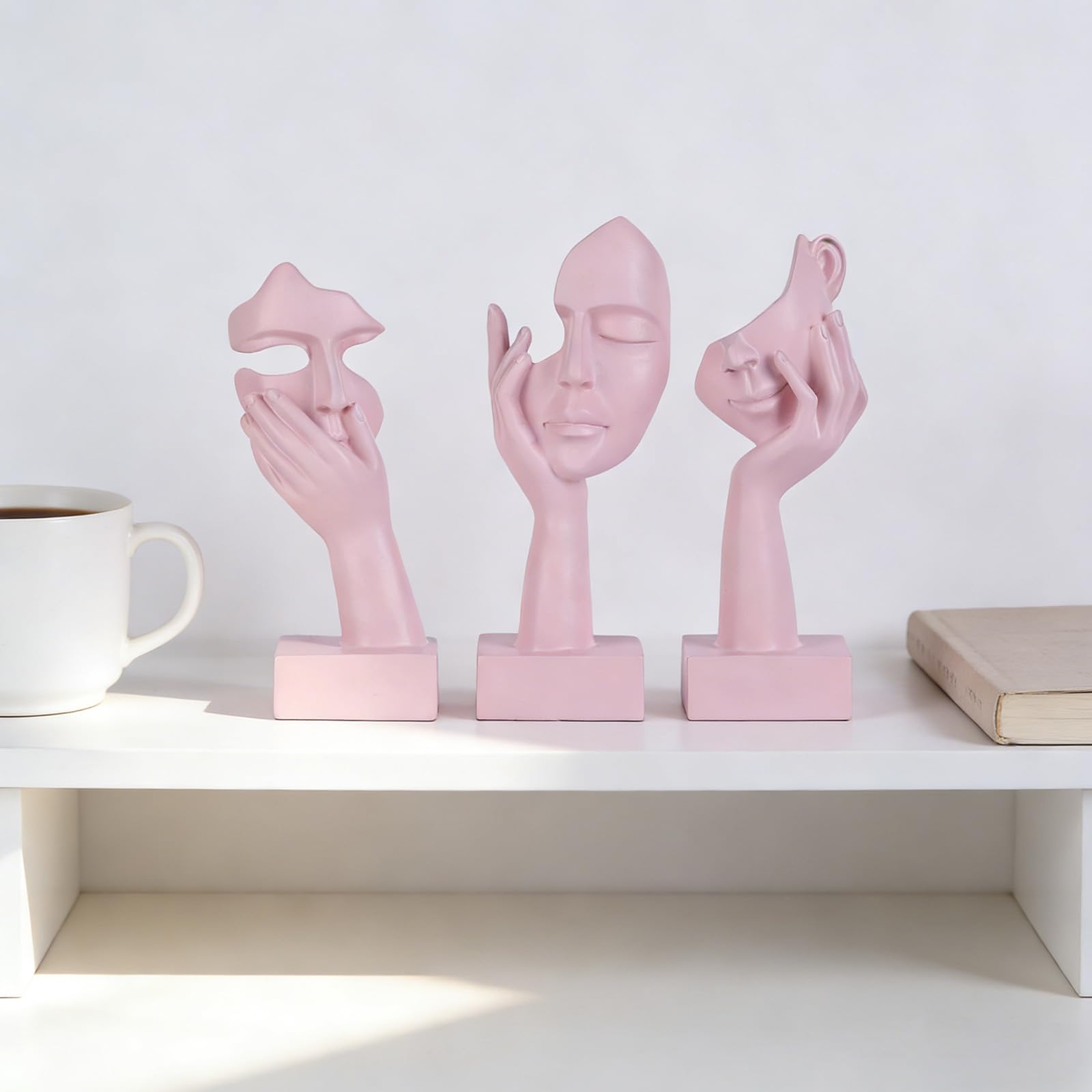 Schwarze Heimdekoration Akzentkunst Frau Gesicht Statue Sammlerstück