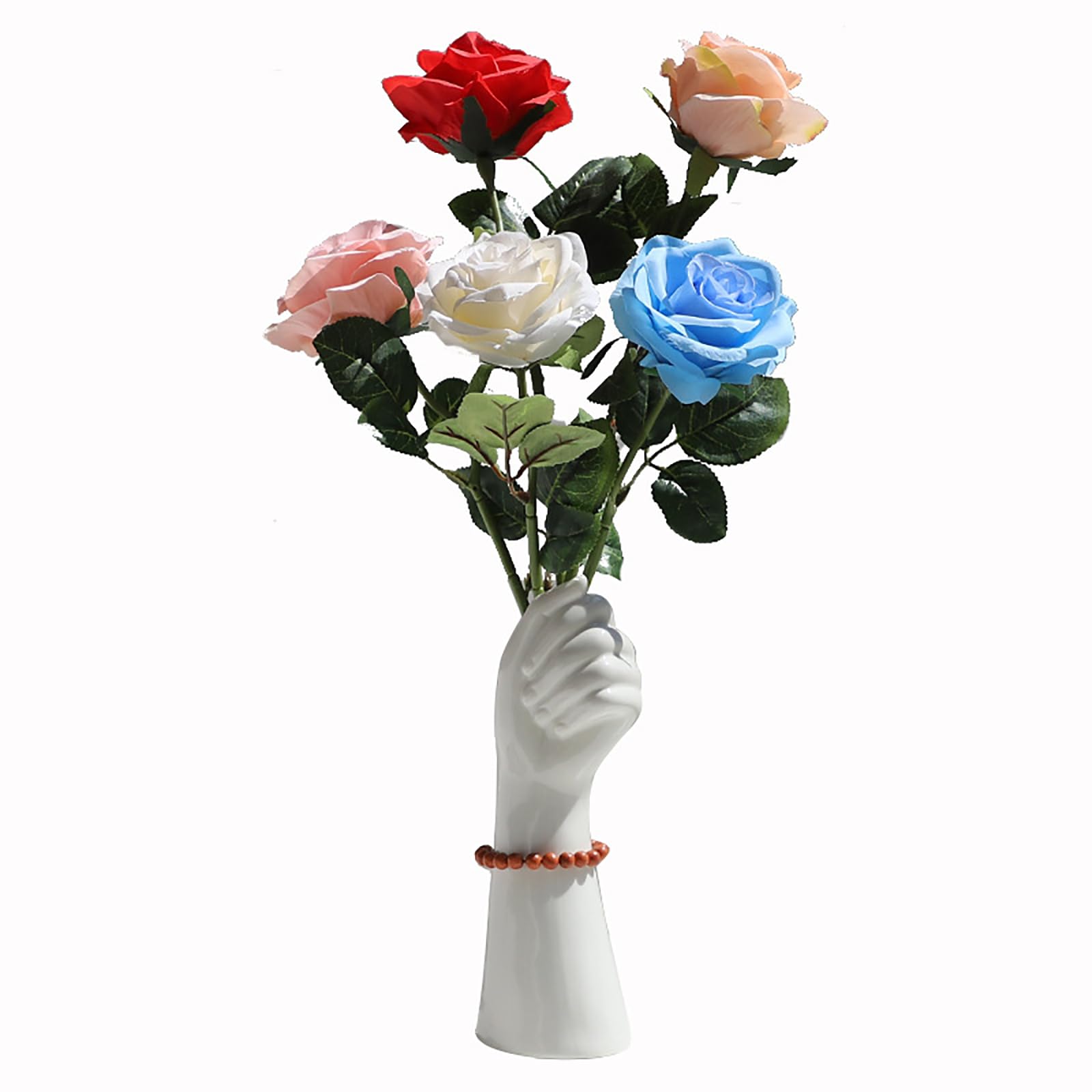 Moderne Dekorative Keramik-Körpervase, 23,5 cm Höhe, Handgeformt