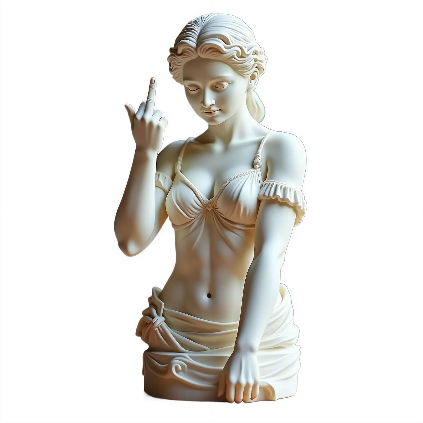 Venus mit Haltung Statue – Unverblümter Mittelfinger