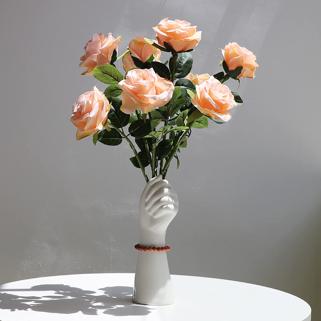 Moderne Dekorative Keramik-Körpervase, 23,5 cm Höhe, Handgeformt