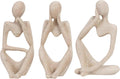 3 Stücke Abstrakte Figur Set Sandsteinoptik,