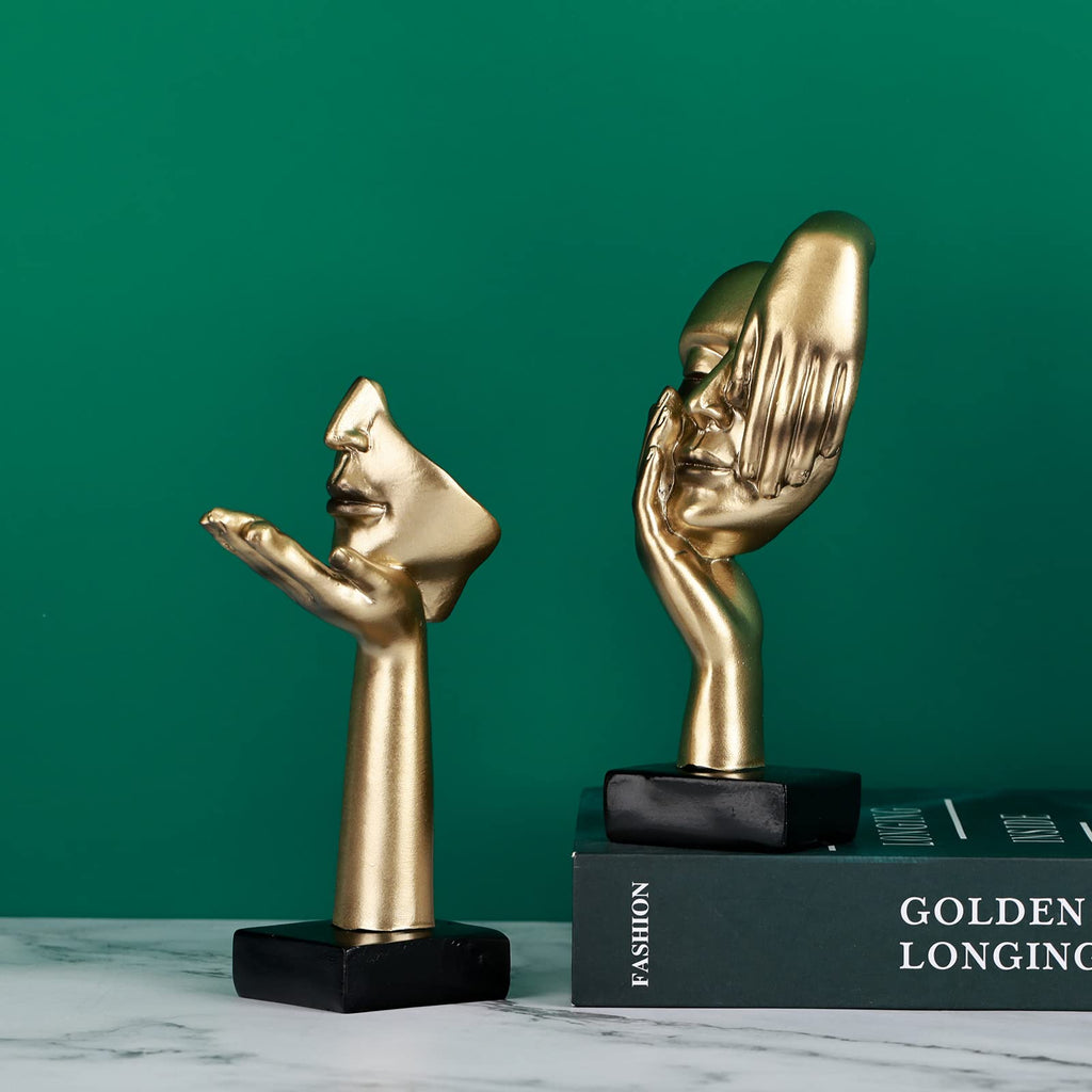 Schwarze Heimdekoration Akzentkunst Frau Gesicht Statue Sammlerstück