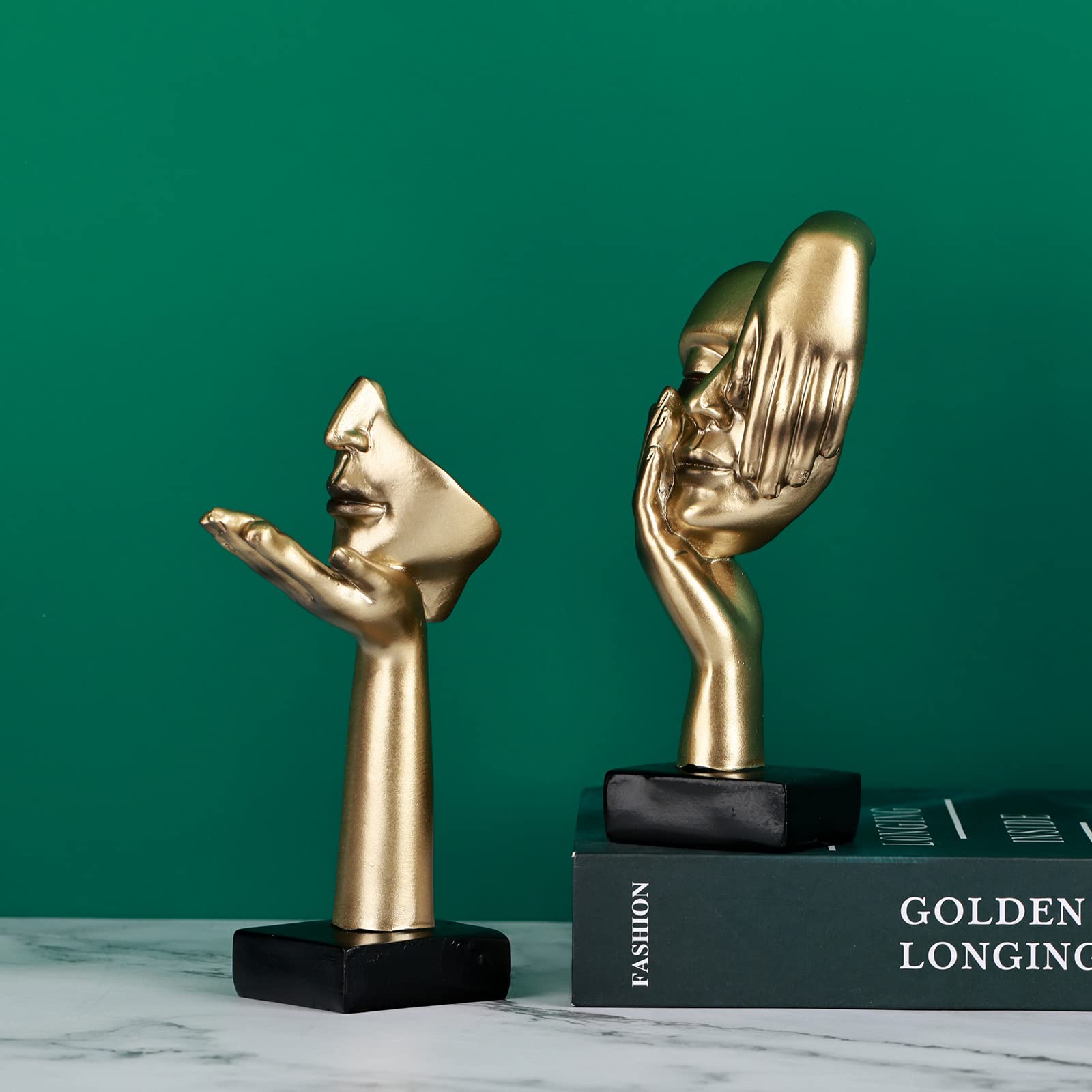 Schwarze Heimdekoration Akzentkunst Frau Gesicht Statue Sammlerstück