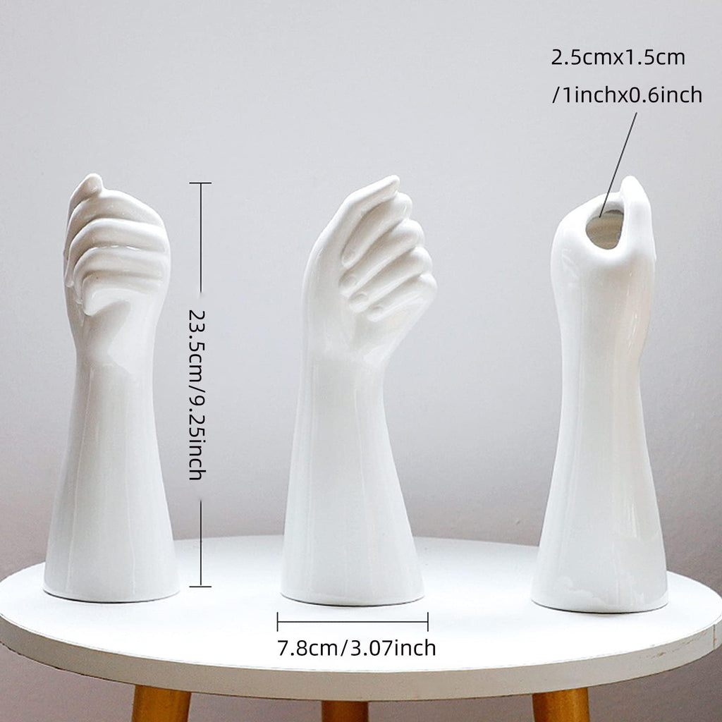 Moderne Dekorative Keramik-Körpervase, 23,5 cm Höhe, Handgeformt