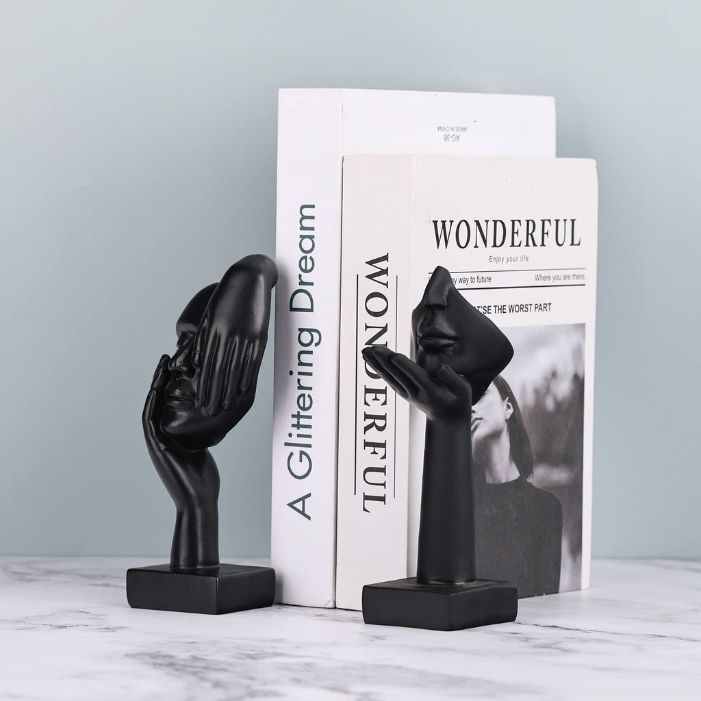 Schwarze Heimdekoration Akzentkunst Frau Gesicht Statue Sammlerstück