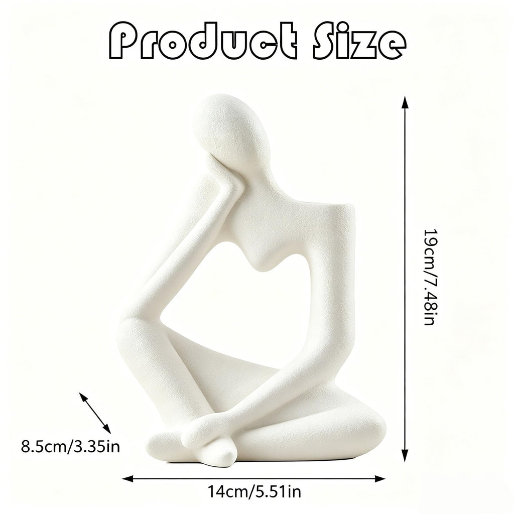 Beige Denker Keramik Vase Deko