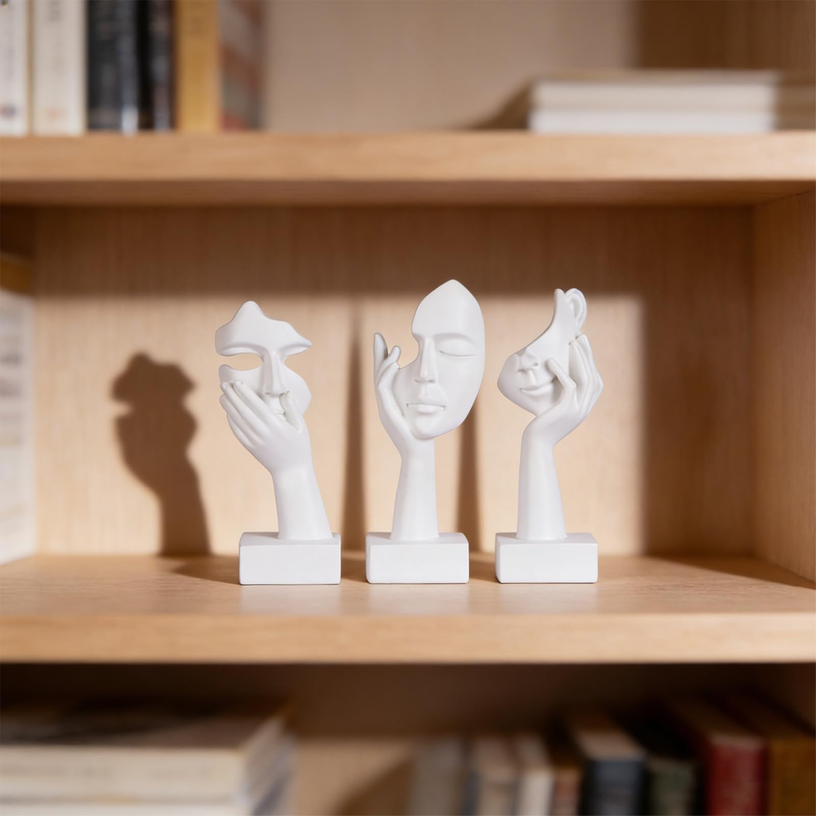 Schwarze Heimdekoration Akzentkunst Frau Gesicht Statue Sammlerstück
