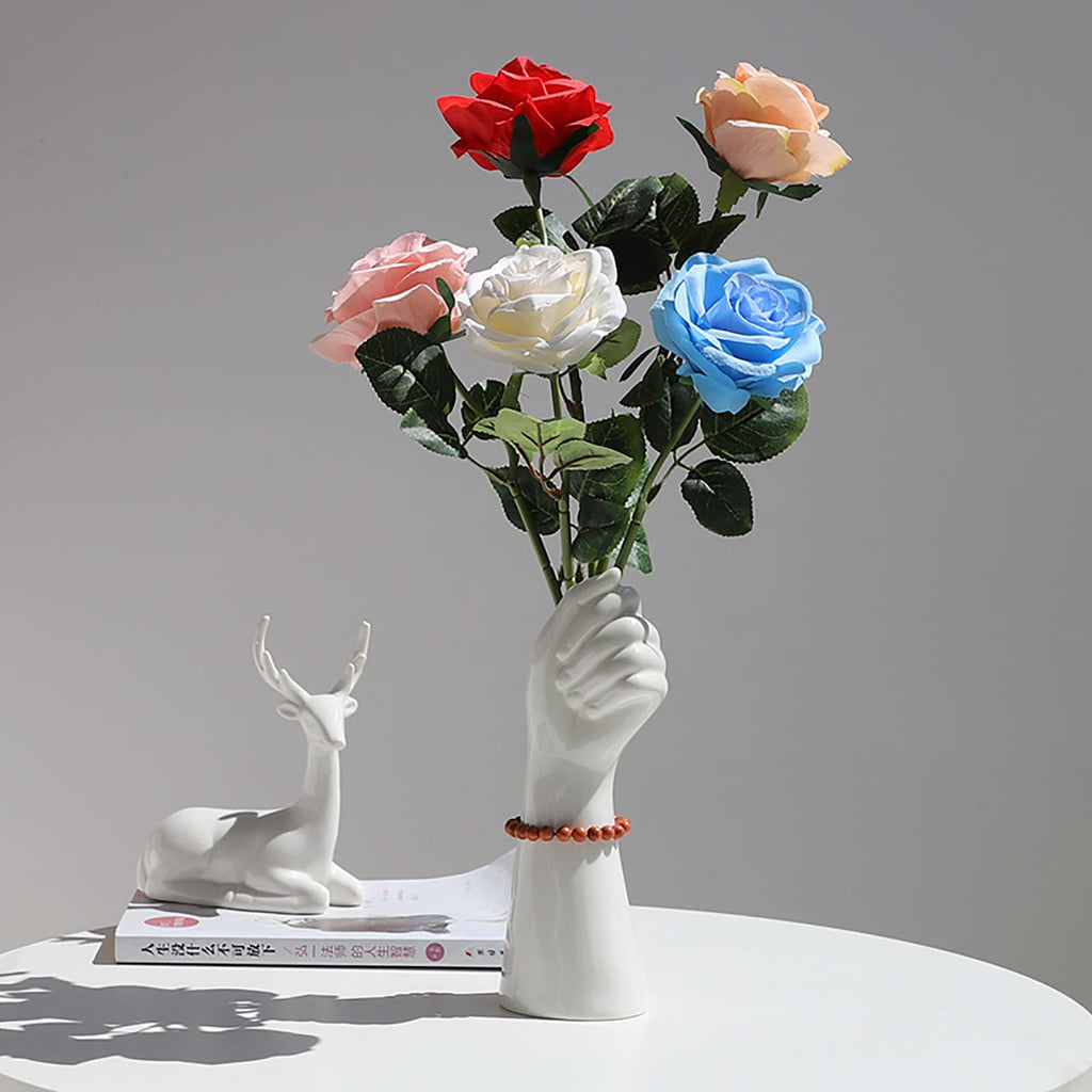 Moderne Dekorative Keramik-Körpervase, 23,5 cm Höhe, Handgeformt