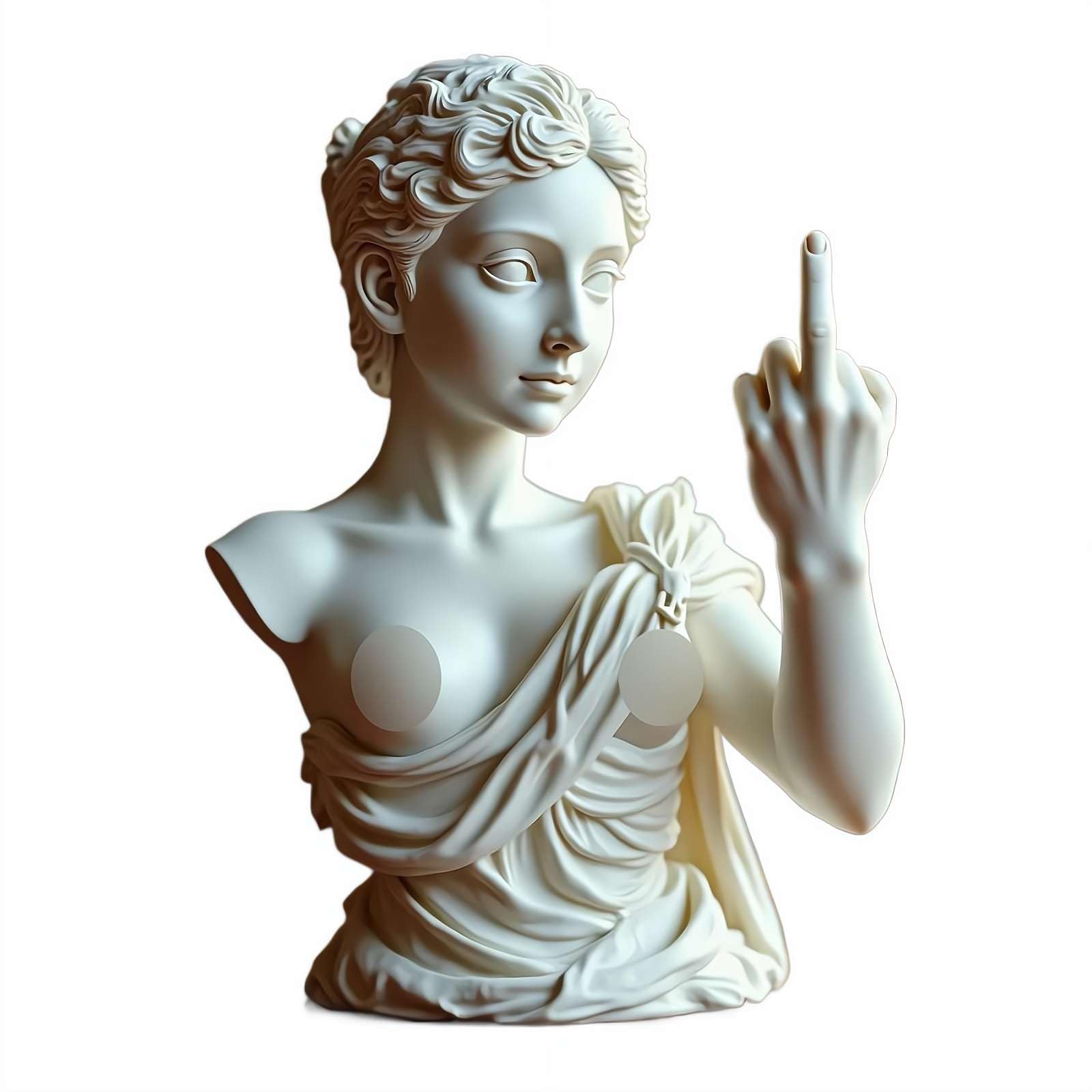 Venus mit Haltung Statue – Unverblümter Mittelfinger