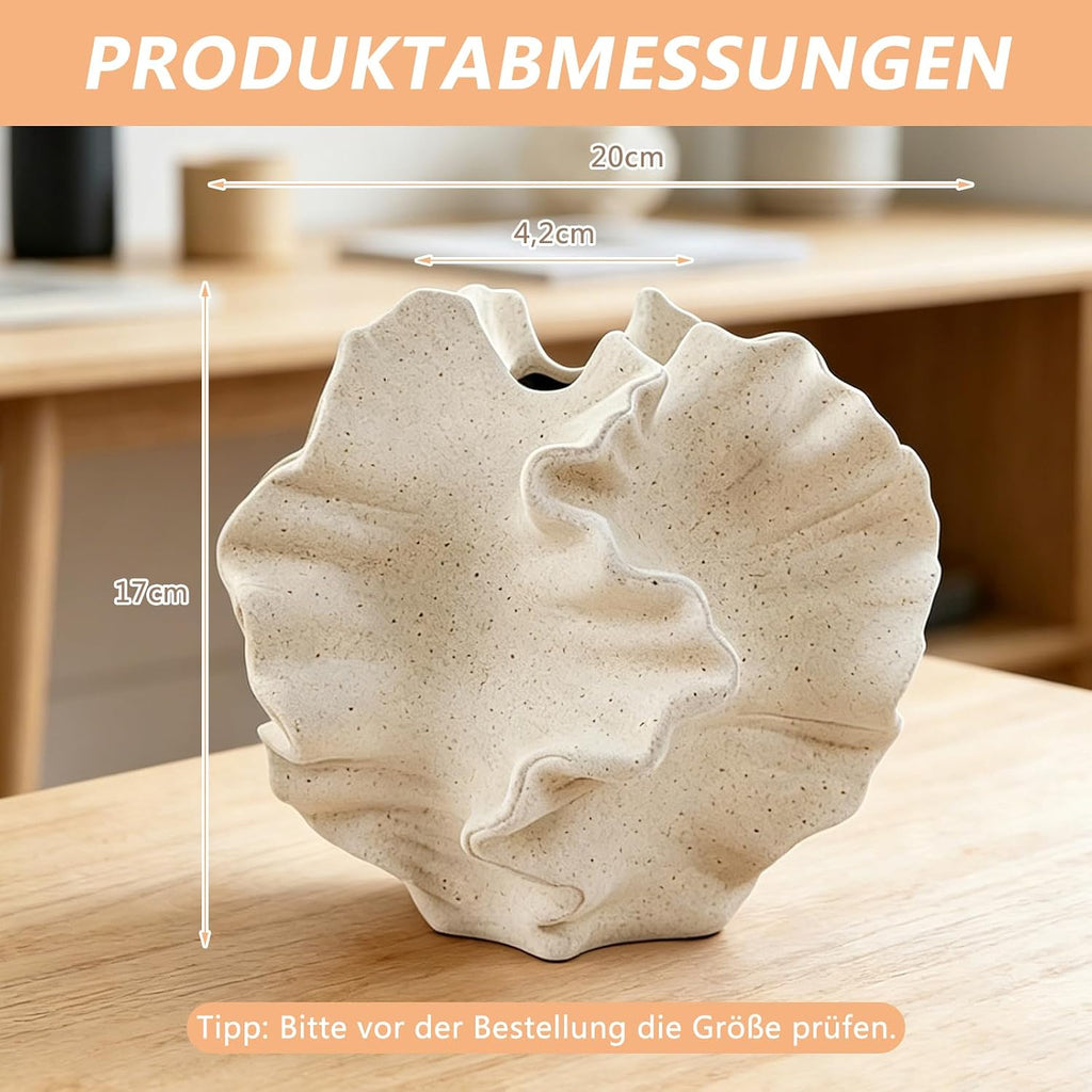 Kottwca Keramik Vase, Matte Vasen für Pampasgras Deko