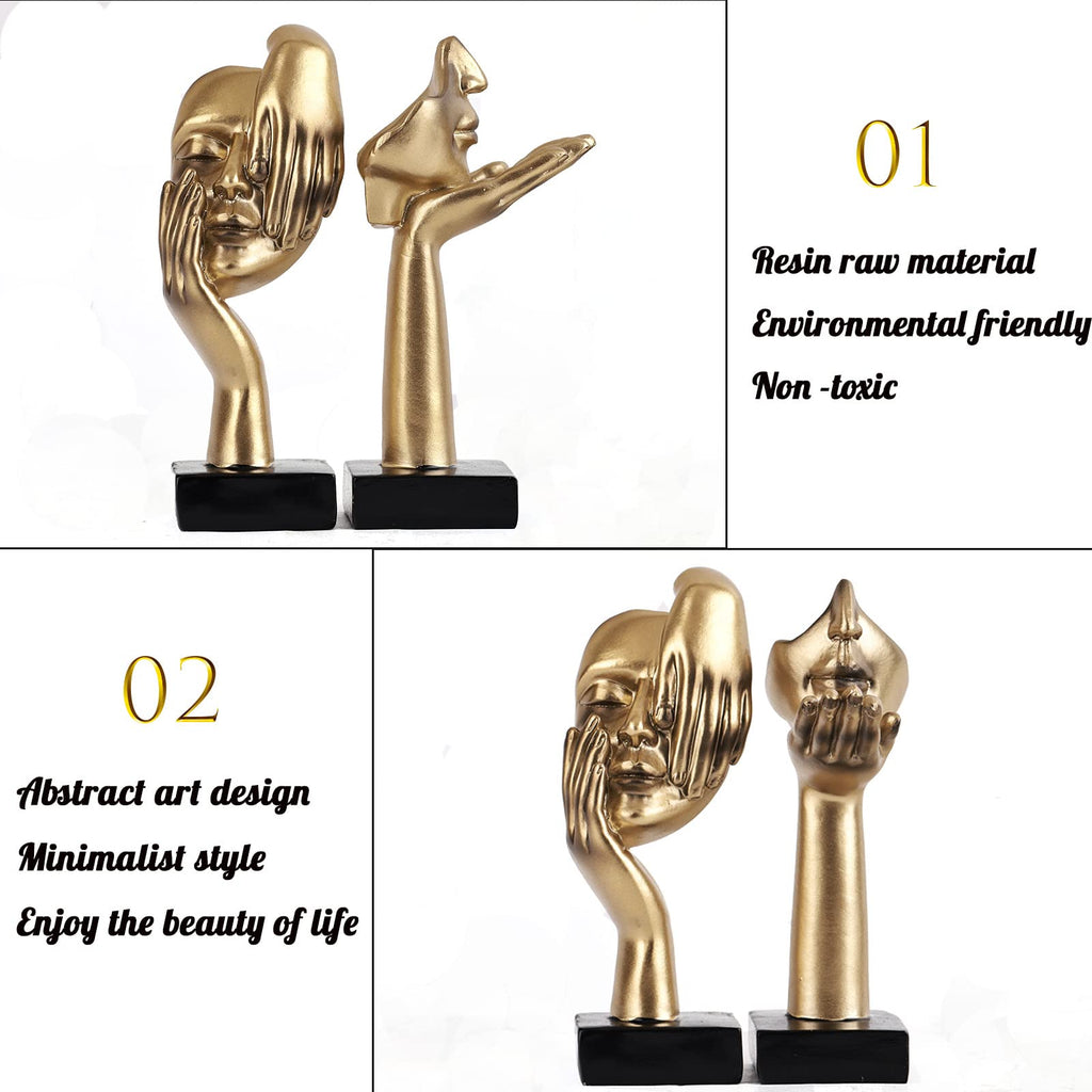 Schwarze Heimdekoration Akzentkunst Frau Gesicht Statue Sammlerstück
