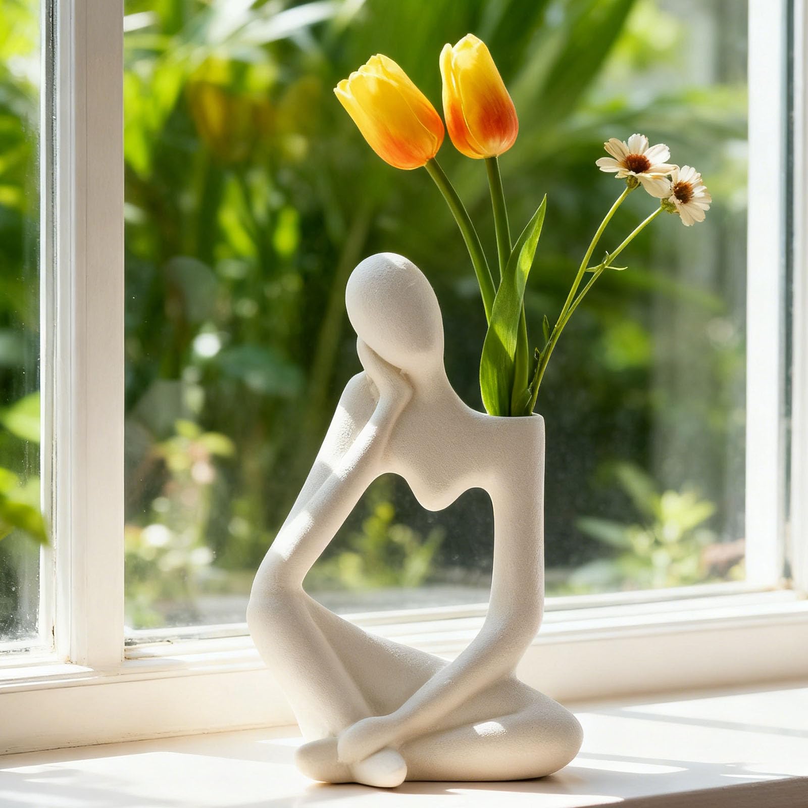 Beige Denker Keramik Vase Deko