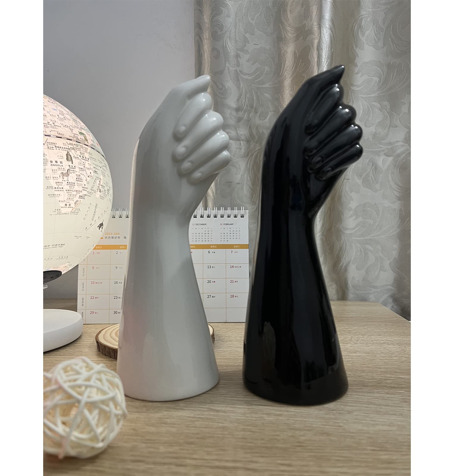 Moderne Dekorative Keramik-Körpervase, 23,5 cm Höhe, Handgeformt
