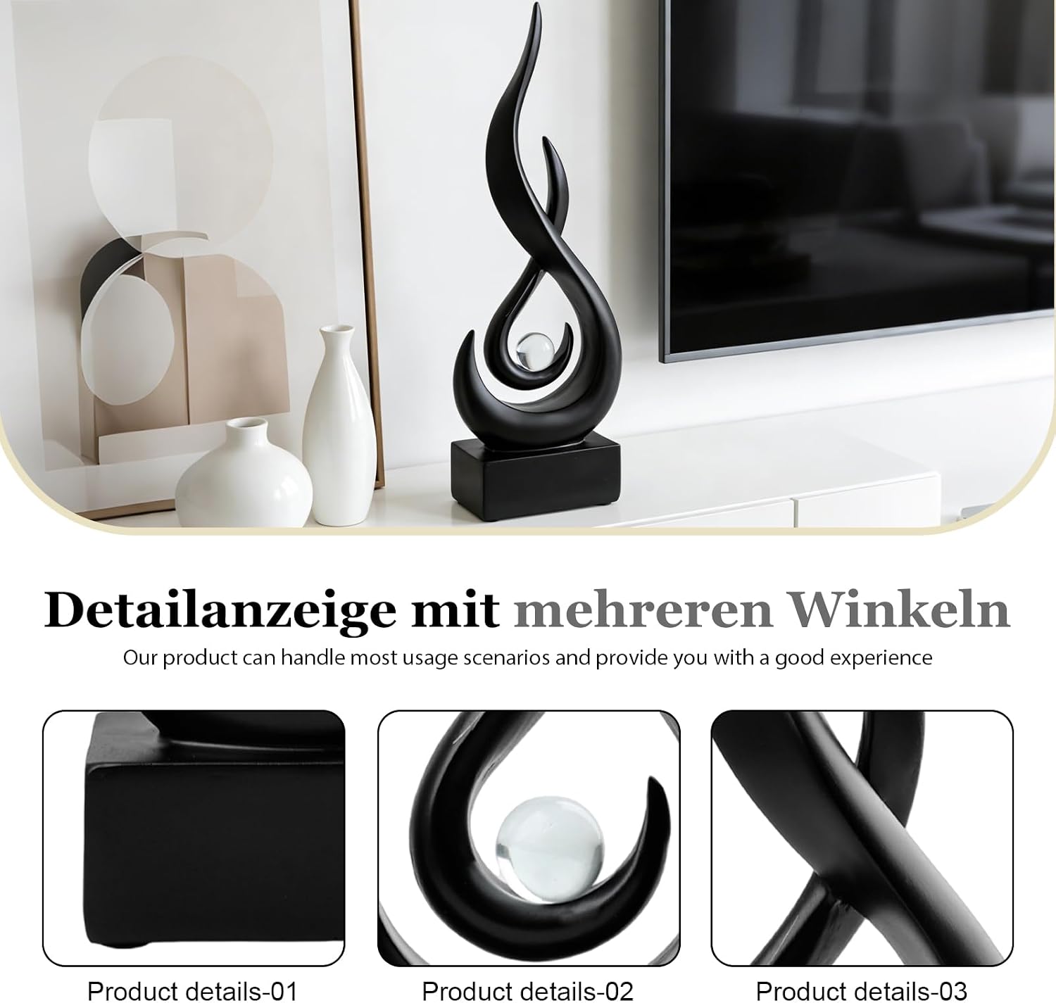 Flamme Skulptur Dekor für Wohnzimmer: