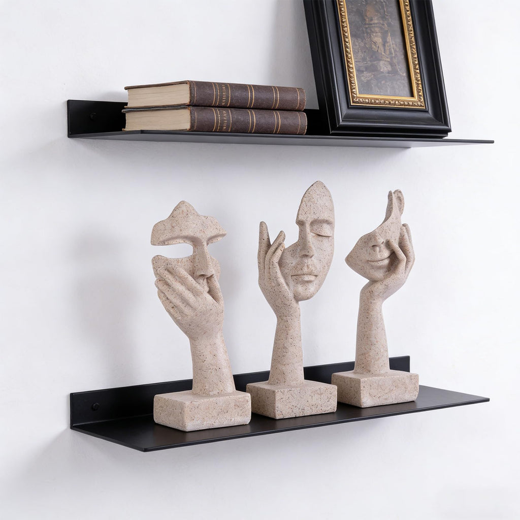 Schwarze Heimdekoration Akzentkunst Frau Gesicht Statue Sammlerstück