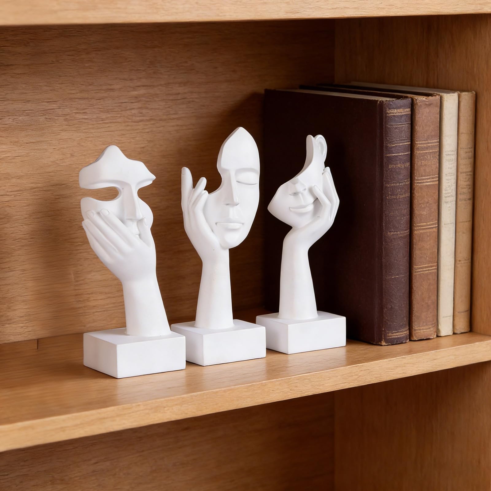 Schwarze Heimdekoration Akzentkunst Frau Gesicht Statue Sammlerstück