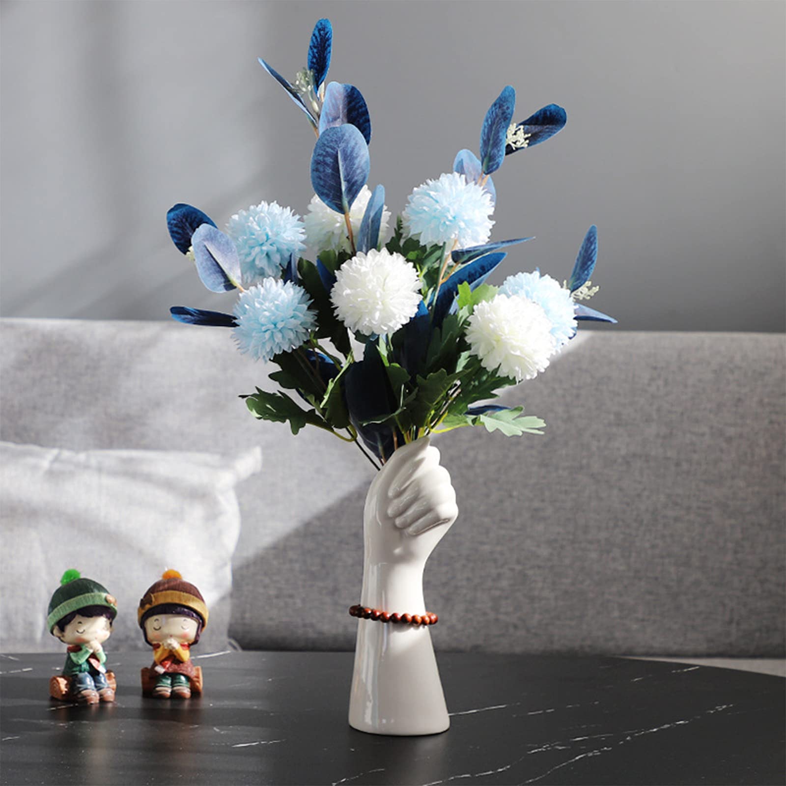 Moderne Dekorative Keramik-Körpervase, 23,5 cm Höhe, Handgeformt