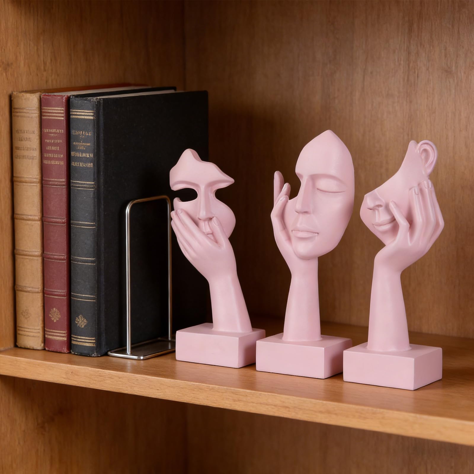 Schwarze Heimdekoration Akzentkunst Frau Gesicht Statue Sammlerstück