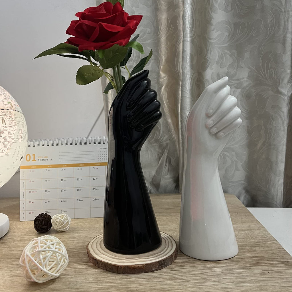 Moderne Dekorative Keramik-Körpervase, 23,5 cm Höhe, Handgeformt