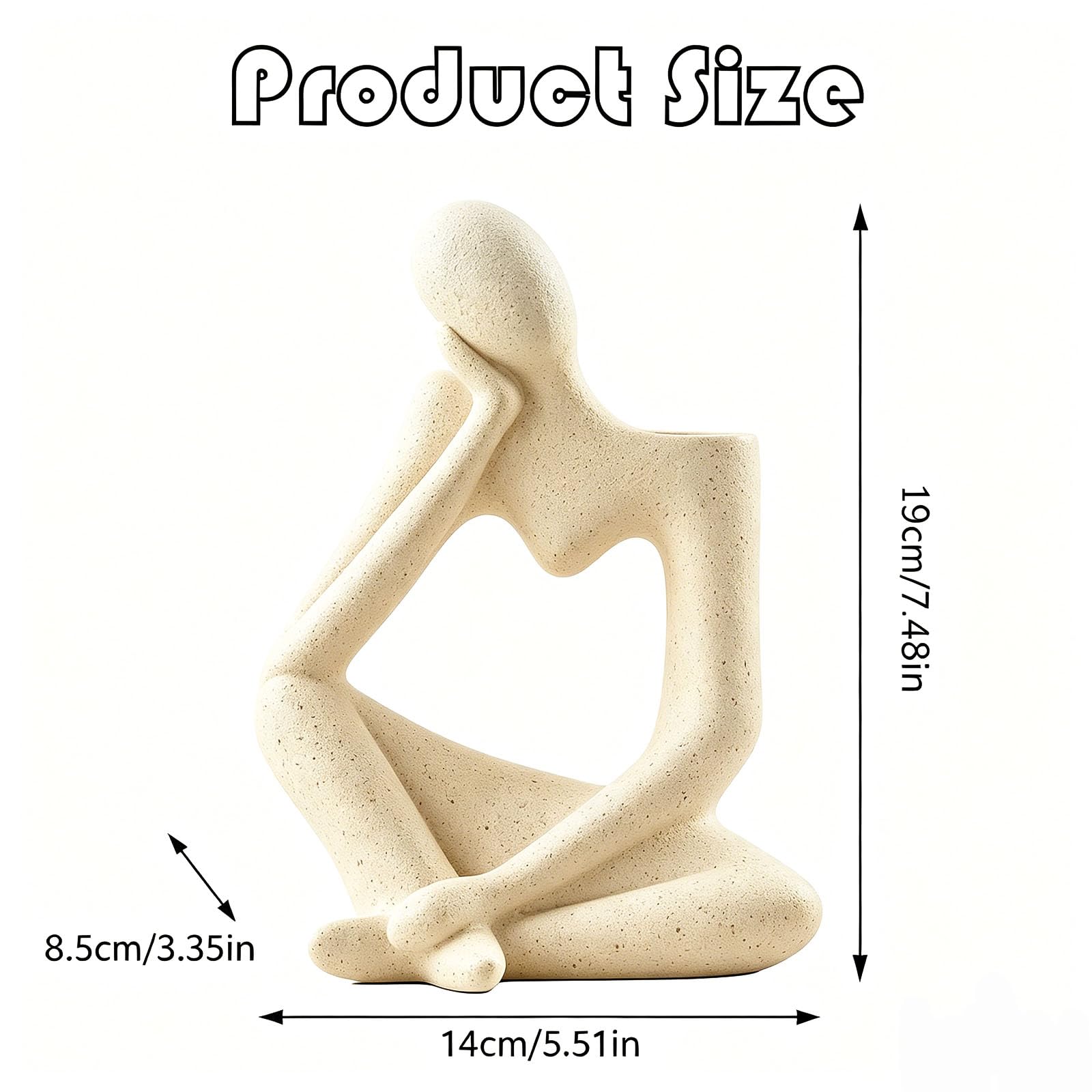 Beige Denker Keramik Vase Deko