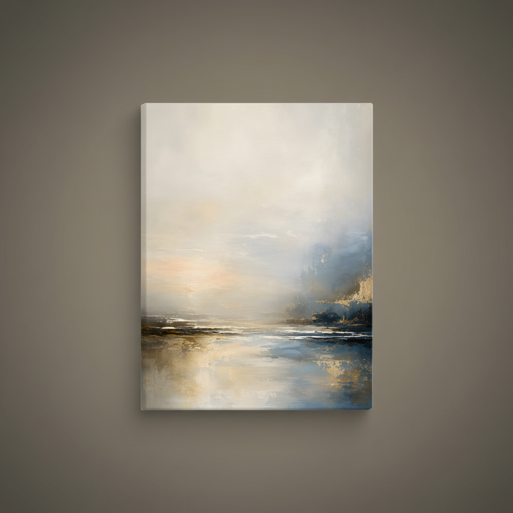 Wandbild abstrakte Kunst – Dark Greige Background